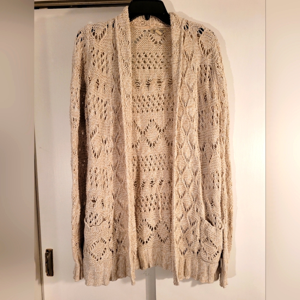 Lucky Brand Crochet Cardigan
